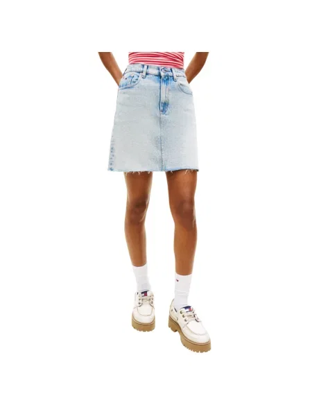 Tommy Jeans spódnica jeansowa niebieska