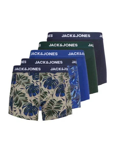 JACK & JONES Boxeri JACHENDO bleumarin / verde / kaki alb