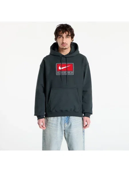 Суитшърт Nike Solo Swoosh Fleece Pullover Hoodie Black Spruce/ White XS бяло