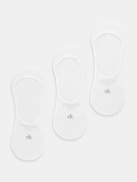 Чорапи Calvin Klein 3 чифта бяло