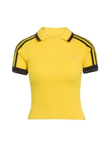 Dzianinowa koszulka Adidas żółta