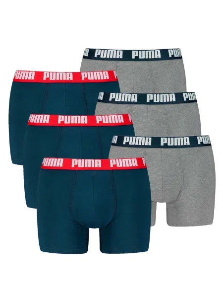 PUMA Boxeralsók tengerészkék / szürke / piros fehér