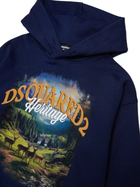 Bluza z kapturem dziecięca Dsquared2 niebieska