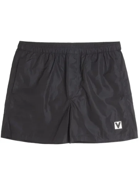 Slip de baie Valentino Garavani cu broderie negru