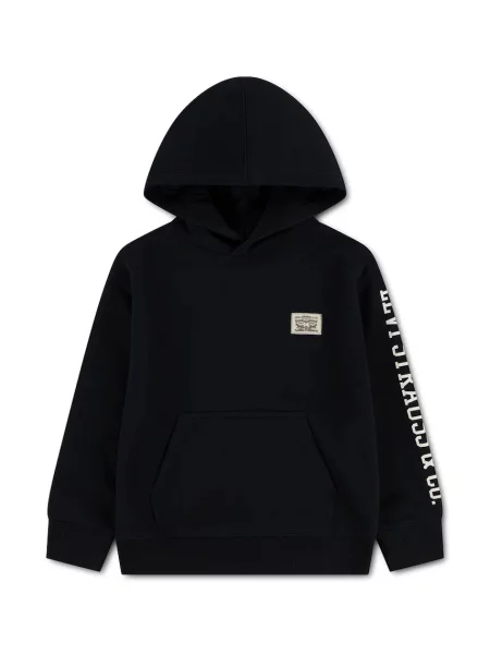 Levi's dukserica za djecu s pamukom SLEEVE HIT HOODIE crna
