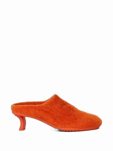 Mules Loewe z ovčí kůže oranžové