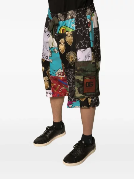 Шорти cargo Dolce & Gabbana с автограф черно