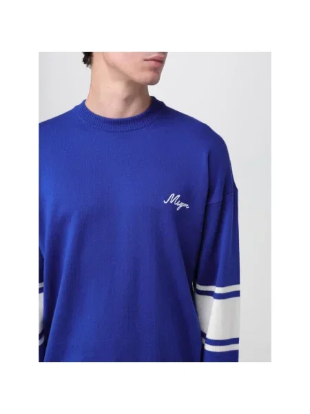 Dzianinowy sweter Msgm niebieski