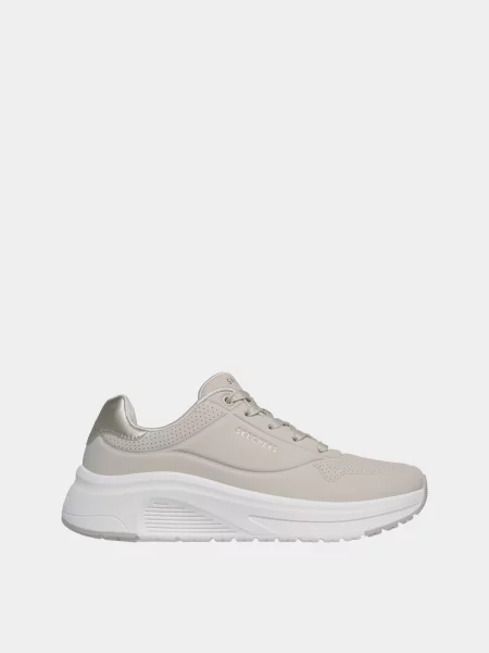 Кожаные повседневные кроссовки Skechers бежевые