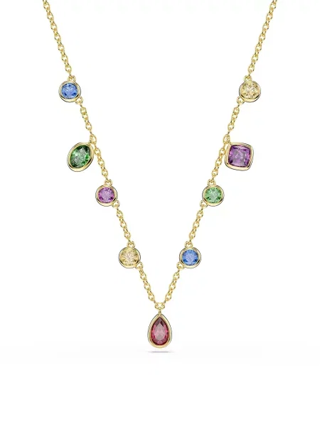 Swarovski náhrdelník dámsky pozlátený zirkónový IMBER modrá