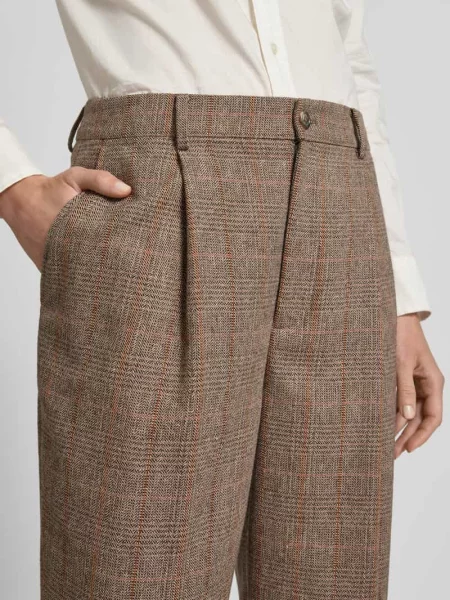Spodnie materiałowe z Mieszanka bawełny i wełny Model FENSKA' Lauren Ralph Lauren beżowe