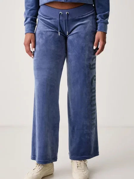 Juicy Couture pantaloni de trening pentru femei OLD GOTHIC OG STRAIGHT albastru