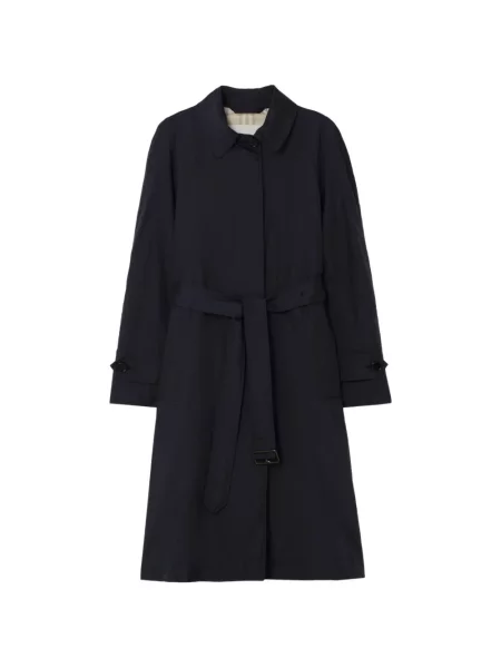 Cu centură lung palton Burberry albastru