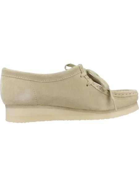 Mokasyny Clarks Originals na płaskim obcasie zielone