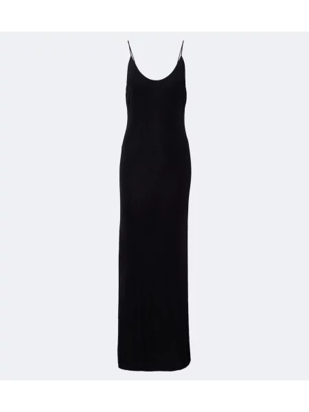Rochie maxi Saint Laurent din jerseu negru