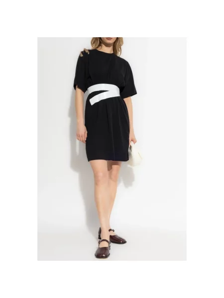 Maison Margiela sukienka mini rozkloszowana czarny