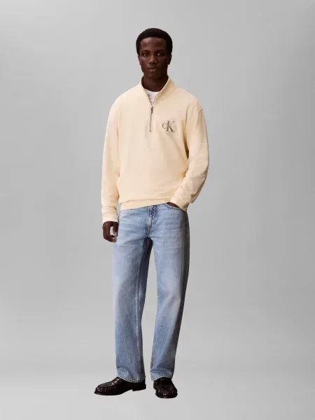 Calvin Klein Jeans Bluza Mężczyźni jednolity M żółty