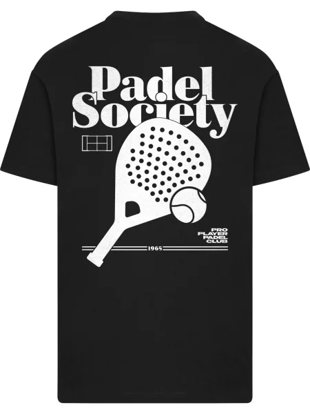Mister Tee Tričko Padel Society Pro Player Padel Club' čierna