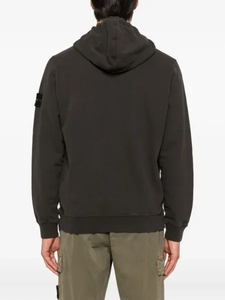 Hanorac cu glugă Stone Island cu strasuri gri