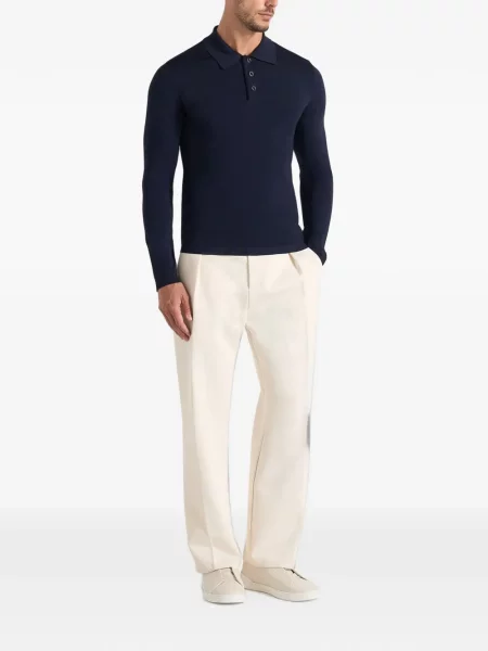 Πλεκτό μακρύς polo Manière De Voir μπλε
