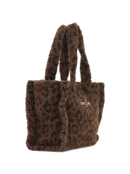 Ursuleț de pluș geantă shopper Mc2 Saint Barth cu imagine maro