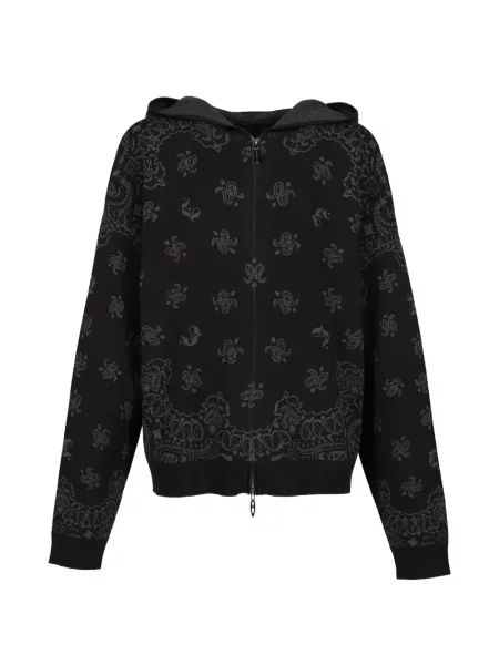 Hanorac cu glugă Jun/nakayama cu model paisley negru