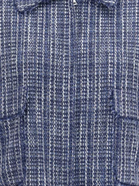 Geacă Kiton din tweed albastru