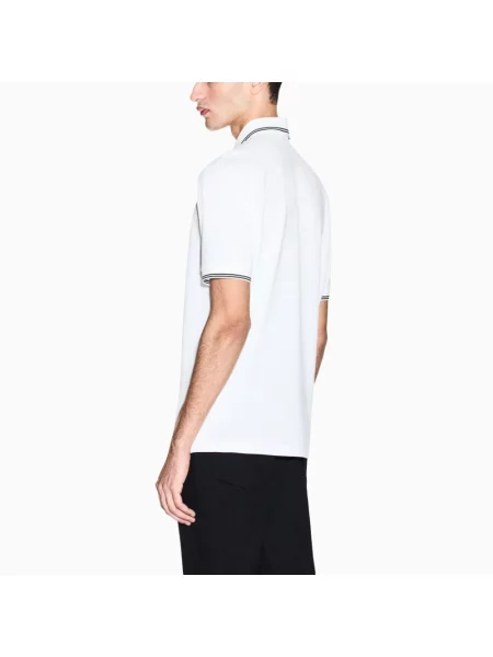 Koszulka polo Armani Exchange ze stretchu biała