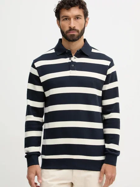 Lindbergh Sweater majica morsko plava bijela