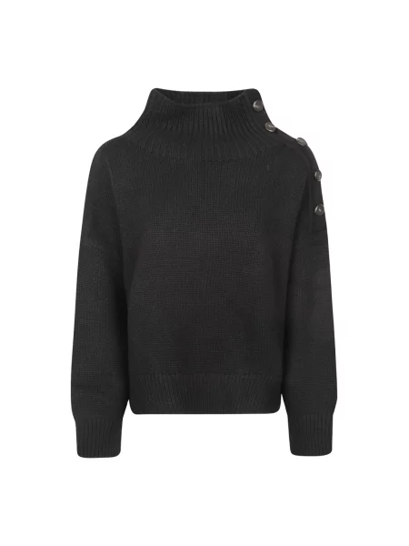Sweter Yves Salomon wełniany czarny