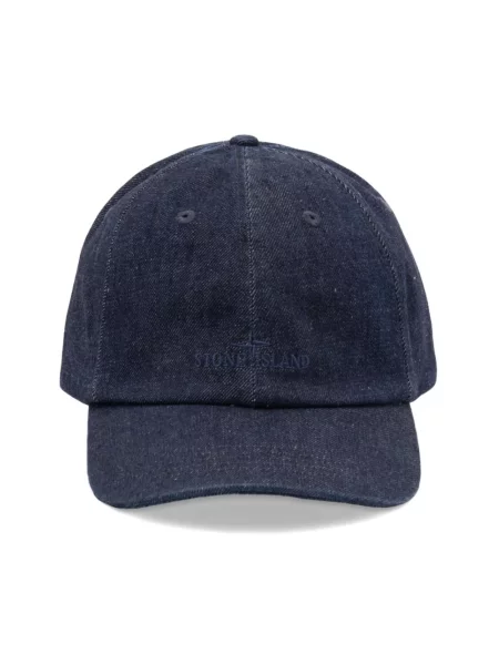 Czapka z daszkiem Stone Island z kamieniami niebieska