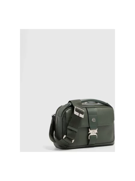 Torba crossbody Piquadro skórzana zielona