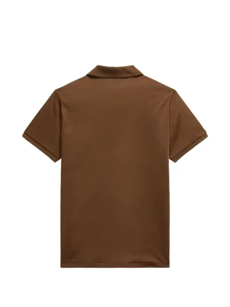 Tricou polo Polo Ralph Lauren cu glugă cu blană cu broderie roșu