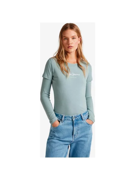 Koszulka Pepe Jeans New Virginia Slim krótki rękaw XXS niebieska