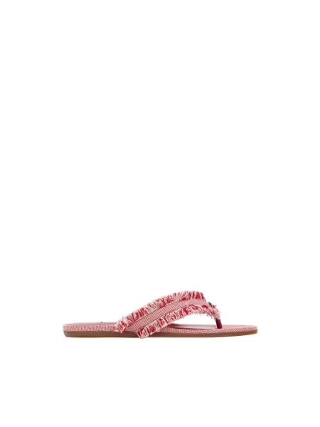 Klapki Jimmy Choo bez obcasa czerwone