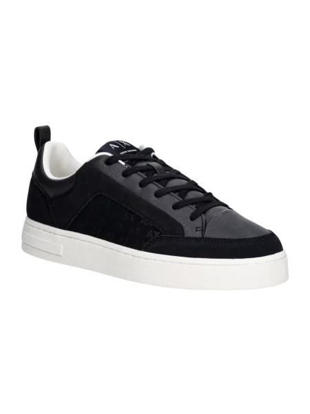 Sneakersy Armani Exchange skórzane czarne
