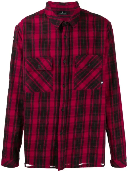 Καρό πουκάμισο Marcelo Burlon County Of Milan με σχέδιο κόκκινο