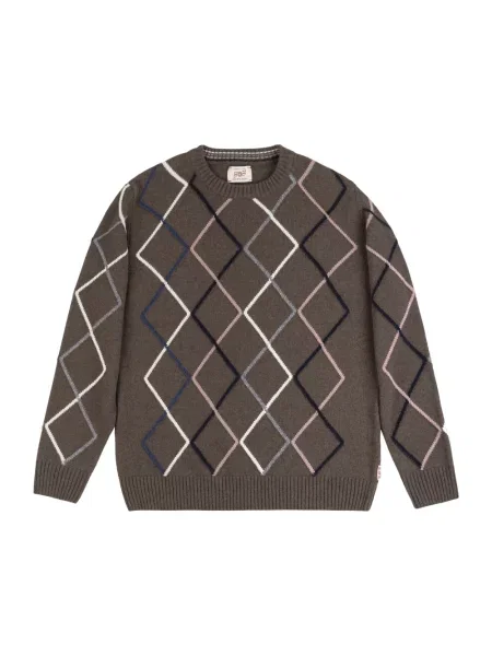 Sweter Bob wełniany brązowy