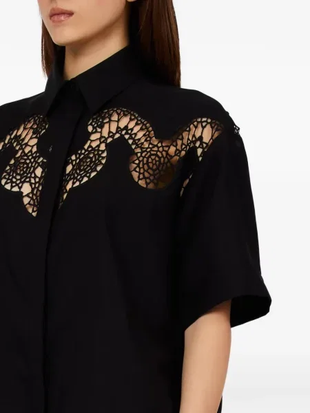 Haftowana koszula Liu Jo ażurowa czarna