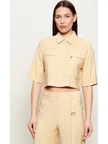 Patrizia Pepe Cămașă | Cropped Fit bej