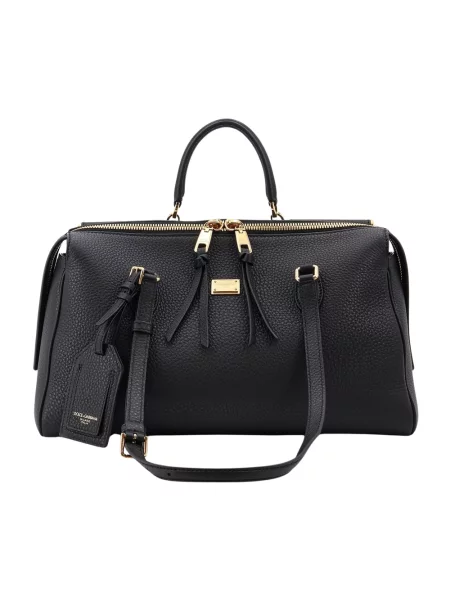 Torebka Dolce And Gabbana skórzana biznesowa czarna