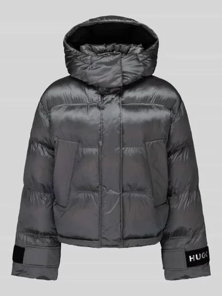 Kurtka w stylu puffer z kapturem model Hugo Blue
