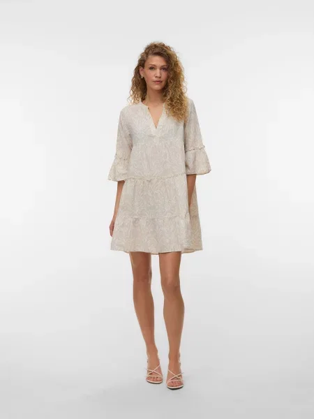 VERO MODA Ruha VMDICTHE világos bézs fehér
