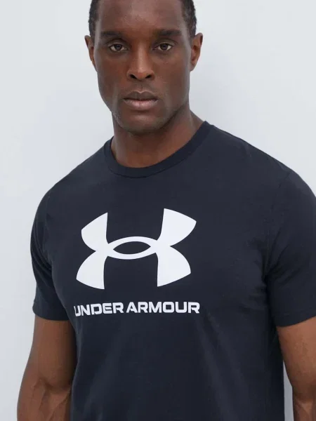 Majica kratkih rukava Under Armour za muškarce s tiskom crna