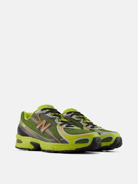 Кожаные повседневные кроссовки New Balance зеленые