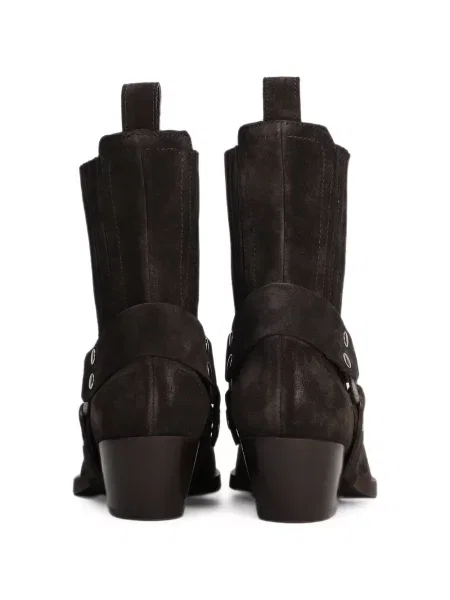 Botine Bibi Lou din piele de căprioară maro