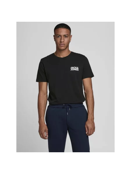 Футболка Jack & Jones с автографом черная