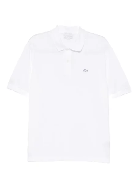 Polo Lacoste με κέντημα λευκό