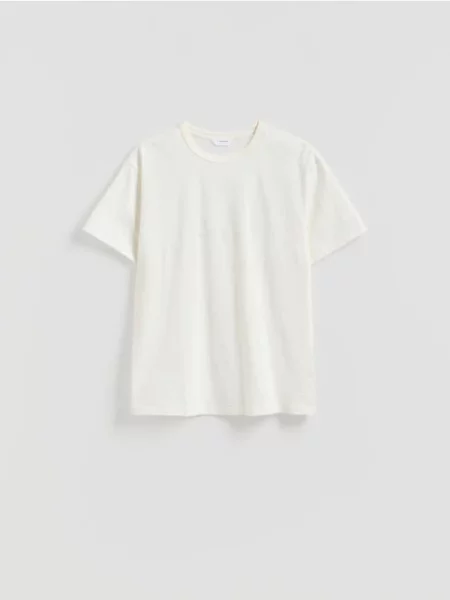 Reserved Tricou confortabil simplu crem