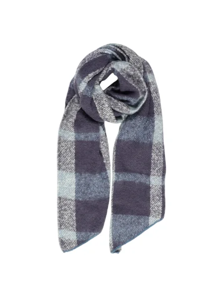 Fular Only în carouri albastru